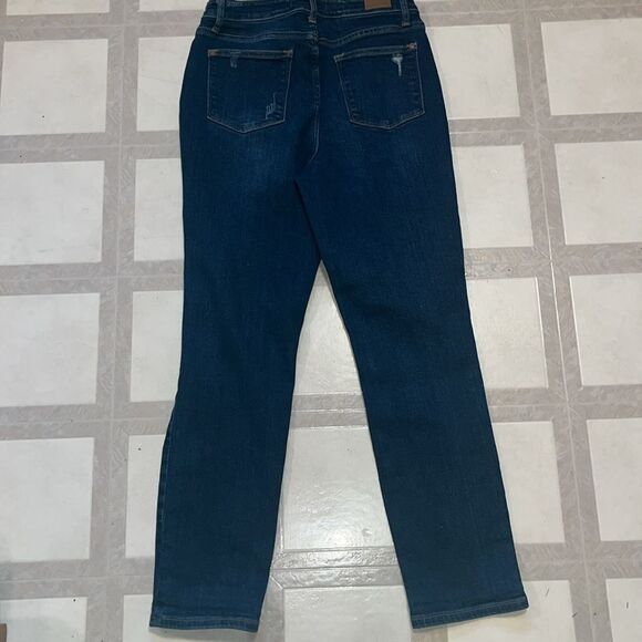 EXCELLENT DISTRESSED CONDITION JUDY BLUE BOYFRIEND FIT HI-RISE JEANS SIZE 7/28 - Picture 7 of 11